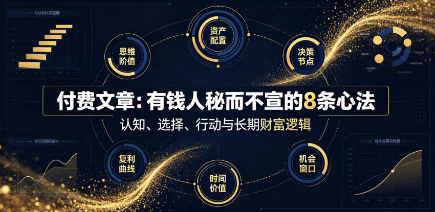 付费文章:有钱人秘而不宣的8条心法 付费文章:有钱人秘而不宣的8条心法