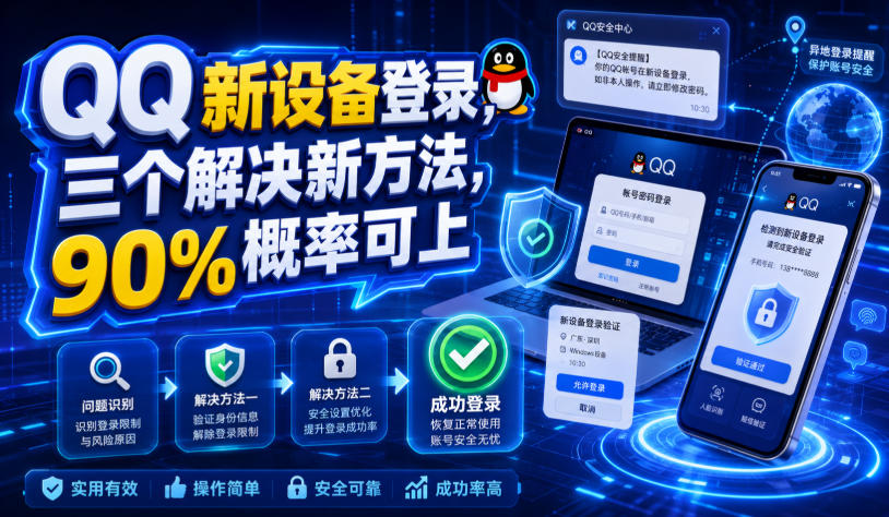 QQ新设备登录,三个解决新方法,90%概率可上-易工具