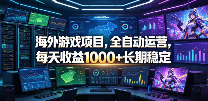 海外游戏项目，全自动运营，每天收益1000+长期稳定【揭秘】-易工具