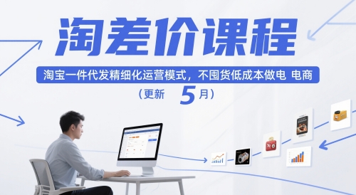 淘差价课程,淘宝一件代发精细化运营模式,不囤货低成本做电商(更新26年6月)-易工具