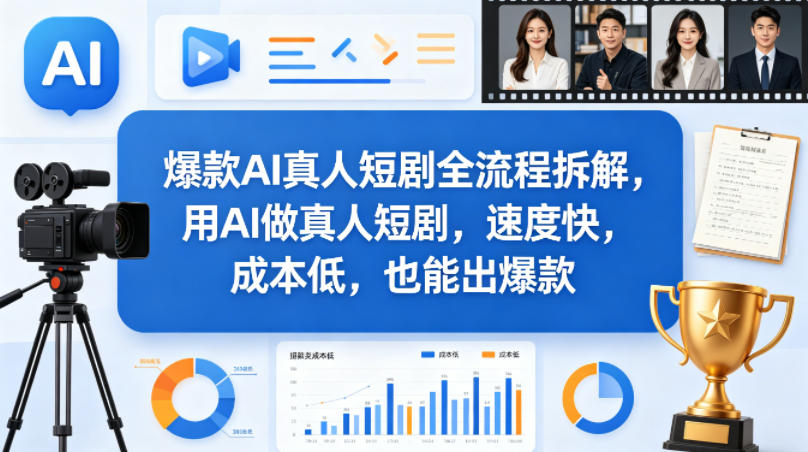 爆款AI真人短剧全流程拆解，用AI做真人短剧，速度快，成本低，也能出爆款-易工具