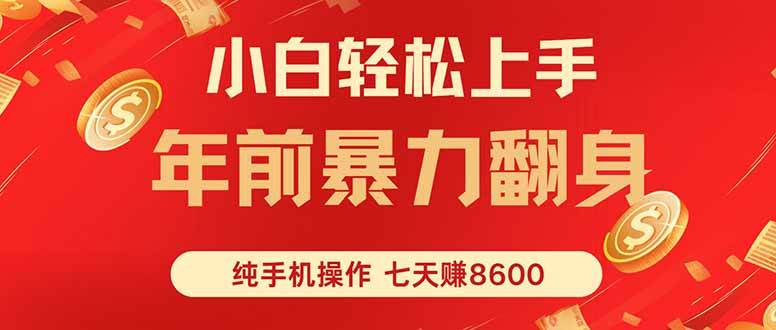 图片[1]-（16080期）七天狂赚8600，小白纯手机操作，日入1000+-易工具