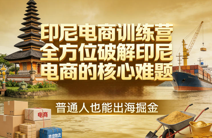 印尼电商训练营，全方位破解印尼电商的核心难题，普通人也能出海掘金-易工具