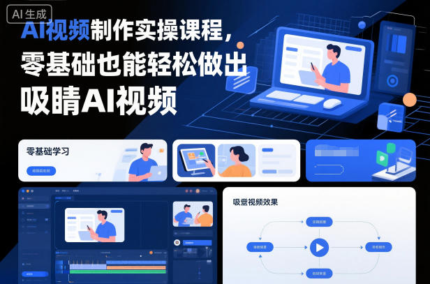 AI视频制作实操课程,零基础也能轻松做出吸睛AI视频-易工具