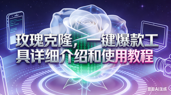 （17407期）玫瑰克隆工具，ai鲁大魔，自媒体必备神器，一键爆款神器，详细教程。-易工具