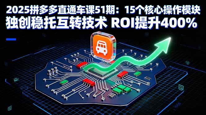 图片[1]-（16020期）2025拼多多直通车课51期：15个核心操作模块 独创稳托互转技术 ROI提升400%-易工具