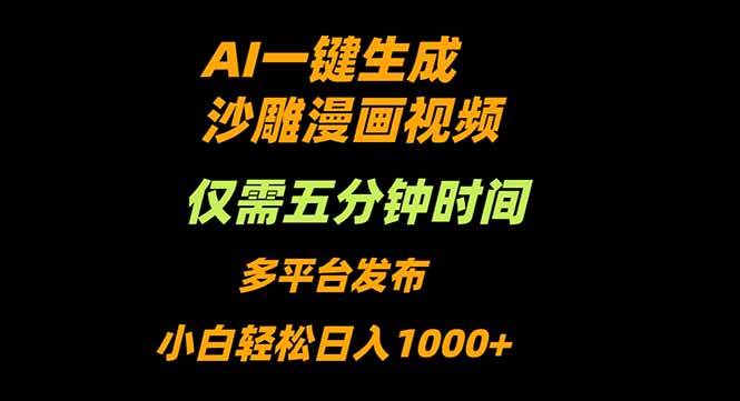 图片[1]-（16320期）AI一键生成沙雕动漫视频，只需5分钟，小白轻松日入1000+-易工具