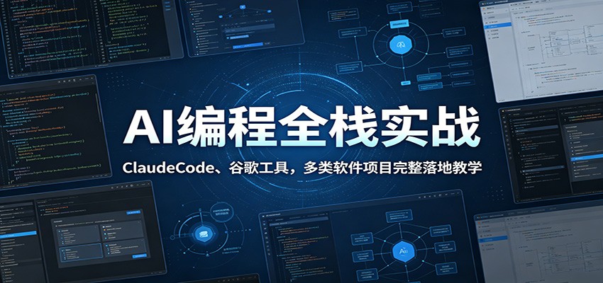 AI编程全栈实战:ClaudeCode、谷歌工具,多类软件项目完整落地教学-易工具