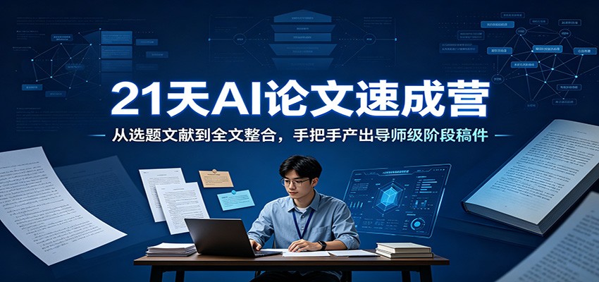 21天AI论文速成营:从选题文献到全文整合,手把手产出导师级阶段稿件-易工具