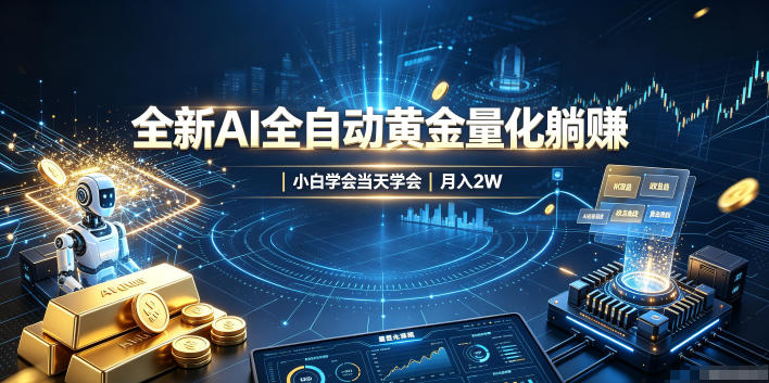 全新AI全自动黄金量化躺賺：小白学会当天学会，月入2W！【揭秘】-易工具