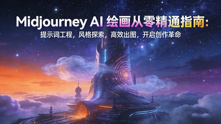 （17118期）Midjourney AI绘画从零精通指南：提示词工程，风格探索，高效出图，开启创作革命-易工具