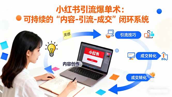 (16362期)小红书引流爆单术:构建一套低成本 可持续的“内容-引流-成交”闭环系统-易工具