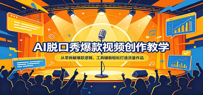 AI脱口秀爆款视频创作教学：从零拆解爆款逻辑，工具辅助轻松打造流量作品-易工具