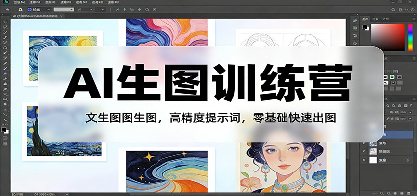 AI生图训练营:文生图图生图,高精度提示词,零基础快速出图-易工具
