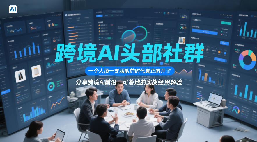 跨境AI头部社群,一个人顶一支团队的时代真正的开始了,分享跨境AI前沿,可落地的实战经验(更新6月19日) 跨境AI头部社群,一个人顶一支团队的时代真正的开始了,分享跨境AI前沿,可落地的实战经验(更新6月19日)