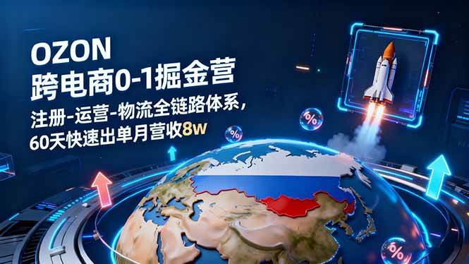 (16277期)OZON跨境电商0-1掘金营:注册-运营-物流全链路体系,60天快速出单月营收8w-易工具