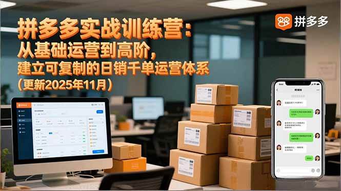 (16700期)拼多多实战训练营:从基础运营到高阶,建立可复制的日销千单运营体系(更新11月)-易工具