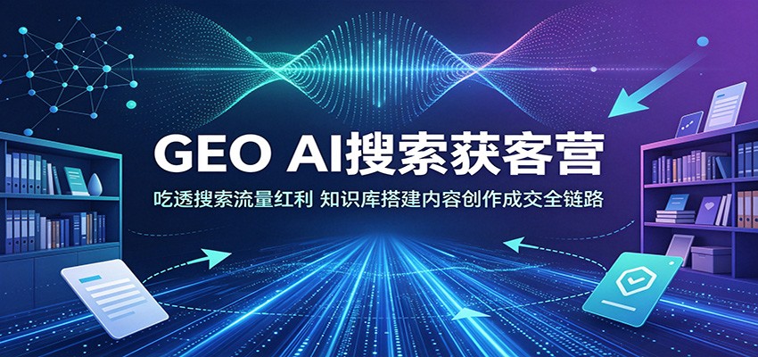 GEO AI搜索获客营:吃透搜索流量红利,知识库搭建内容创作成交全链路 GEO AI搜索获客营:吃透搜索流量红利,知识库搭建内容创作成交全链路