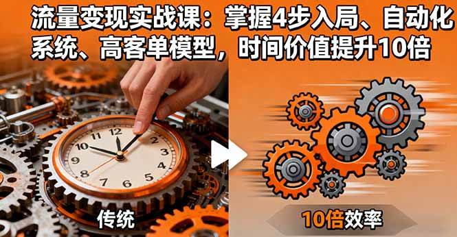图片[1]-（16197期）流量变现实战课：掌握4步入局、自动化系统、高客单模型，时间价值提升10倍-易工具