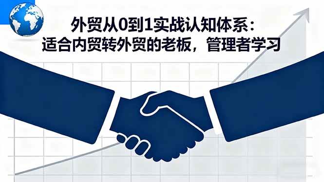 图片[1]-（16297期）外贸从0到1实战认知体系：适合内贸转外贸的老板，管理者学习-易工具
