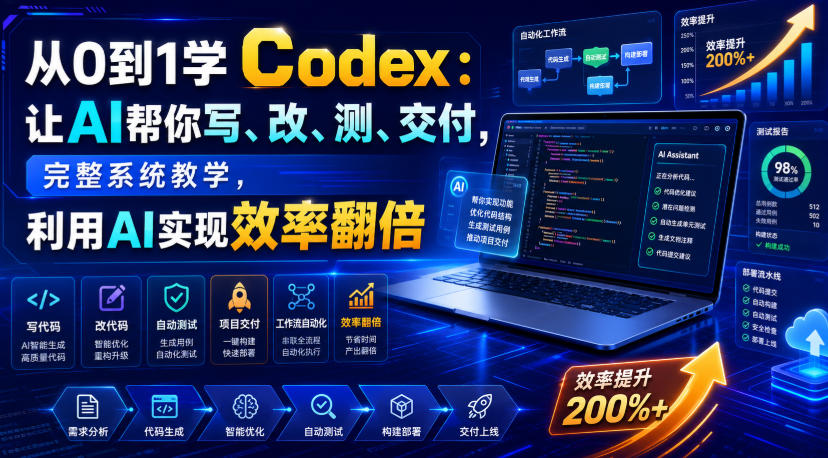 从0到1学Codex:让AI帮你写、改、测、交付,完整系统教学,利用AI实现效率翻倍-易工具
