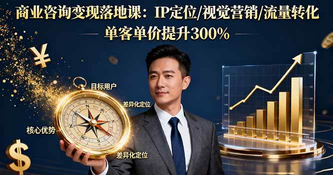 图片[1]-（16249期）商业咨询变现落地课：IP定位/视觉营销/流量转化，单客单价提升300%-易工具