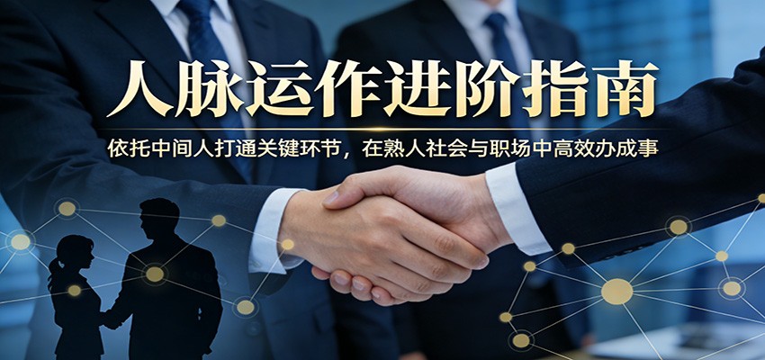 付费文章：人脉运作进阶指南，依托中间人打通关键环节，在熟人社会与职场中高效办成事-易工具