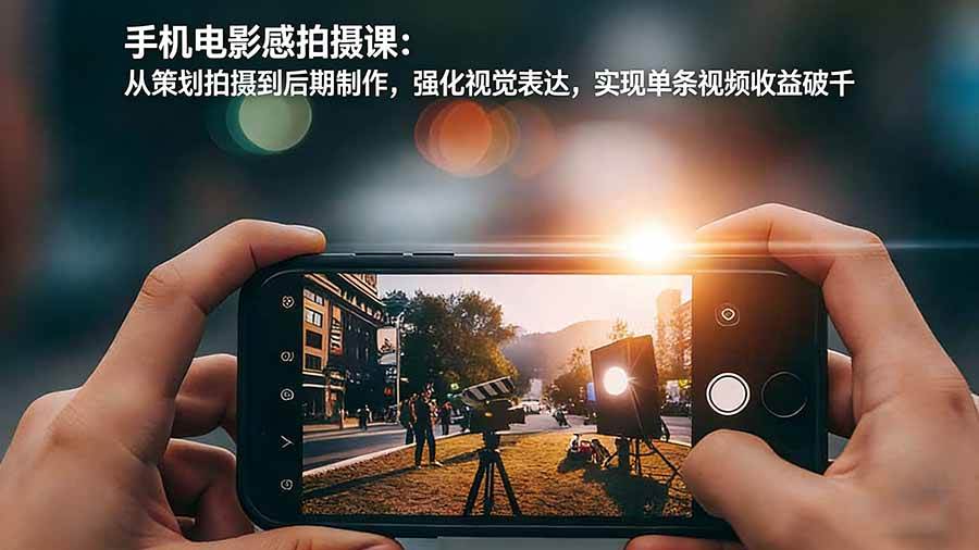 （17273期）手机电影感拍摄课：从策划拍摄到后期制作，强化视觉表达，实现单条视频收益破千-易工具