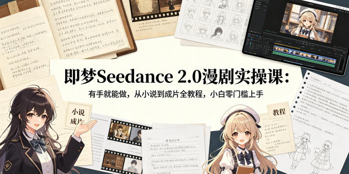 即梦Seedance 2.0漫剧实操课：有手就能做，从小说到成片全教程，小白零门槛上手-易工具