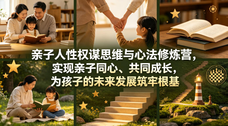亲子人性权谋思维与心法修炼营，实现亲子同心、共同成长，为孩子的未来发展筑牢根基【音频】-易工具