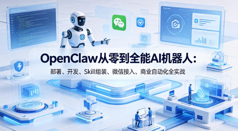 OpenClaw从零到全能AI机器人：部署、开发、Skill组装、微信接入、商业自动化全实战-易工具