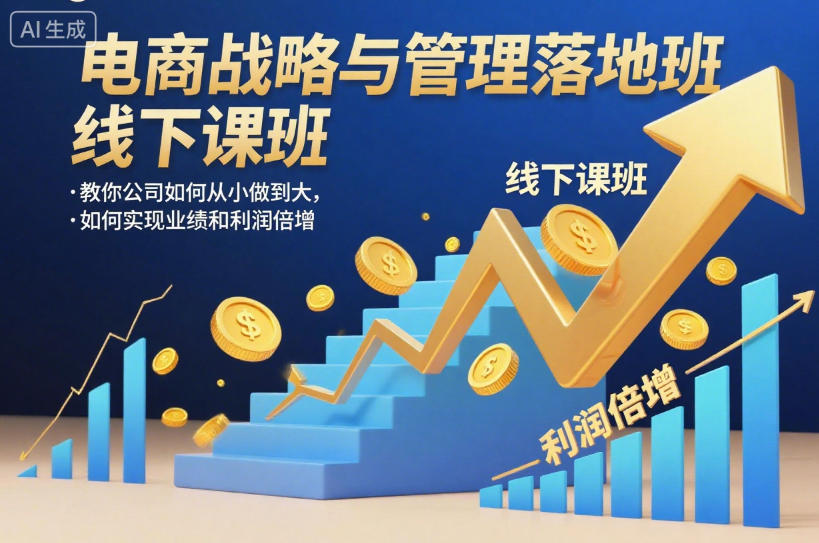 电商战略与管理落地班线下课，教你公司如何从小做到大，如何实现业绩和利润倍增【录音】-易工具