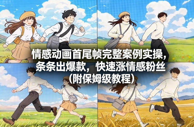 情感动画首尾帧完整案例实操,条条出爆款,快速涨情感粉丝(附保姆级教程) 情感动画首尾帧完整案例实操,条条出爆款,快速涨情感粉丝(附保姆级教程)