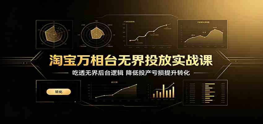 淘宝万相台无界投放实战课:吃透无界后台逻辑,降低投产亏损提升转化 淘宝万相台无界投放实战课:吃透无界后台逻辑,降低投产亏损提升转化