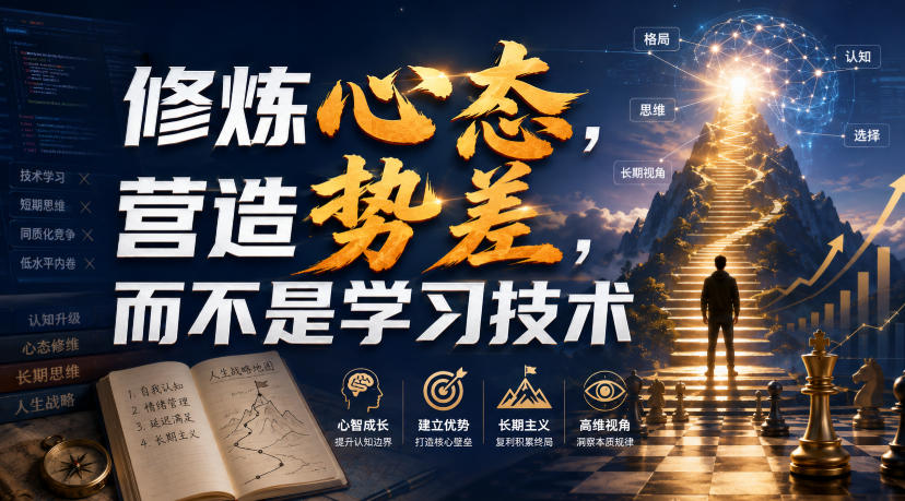 付费文章:修炼心态,营造势差,而不是学习技术-易工具