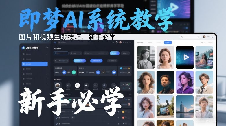 即梦AI系统教学，图片和视频生成技巧，新手必学