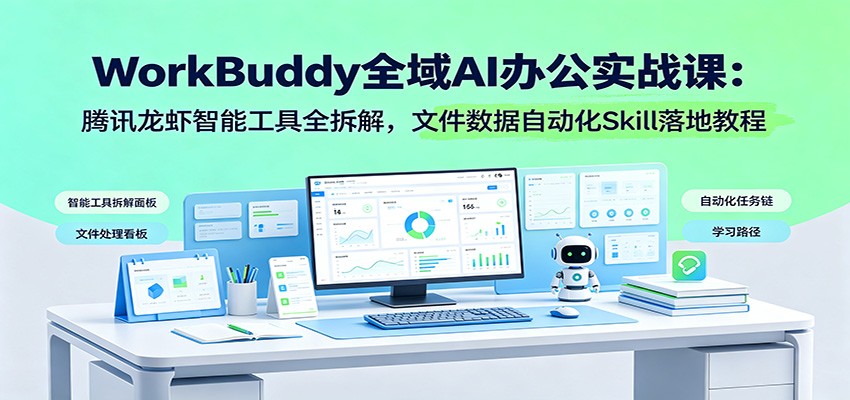 WorkBuddy全域AI办公实战课:腾讯龙虾智能工具全拆解,文件数据自动化Skill落地教程-易工具