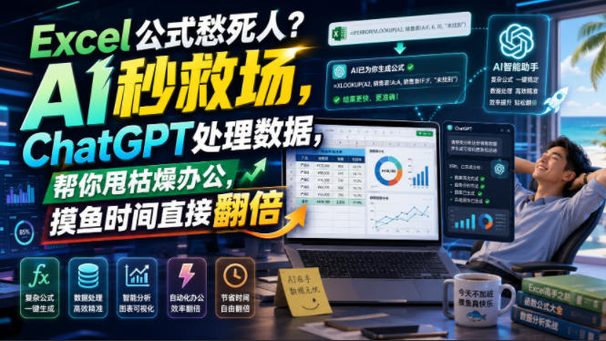 Excel公式愁死人？AI秒救场，ChatGPT处理数据，帮你甩枯燥办公，摸鱼时间直接翻倍【原创双语字幕】-易工具