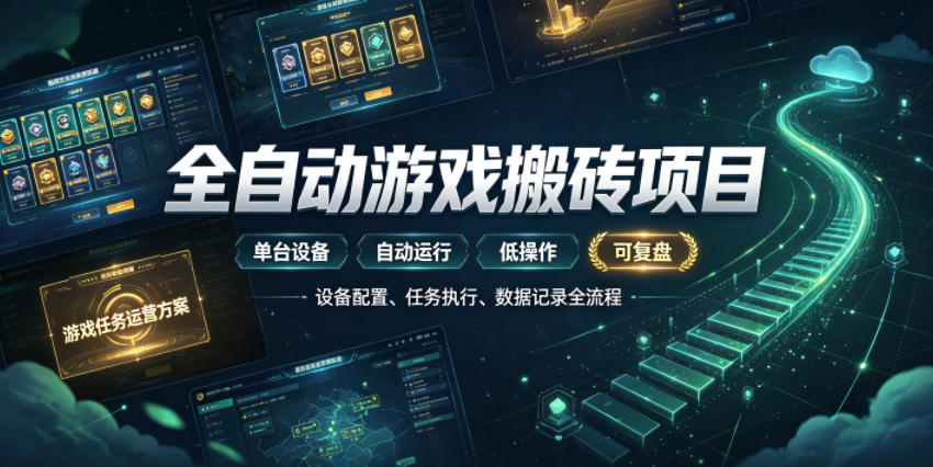 实现全自动游戏搬砖躺賺,每日稳定收益千元,近几年最稳,一台设备就能做!【揭秘】 实现全自动游戏搬砖躺賺,每日稳定收益千元,近几年最稳,一台设备就能做!【揭秘】