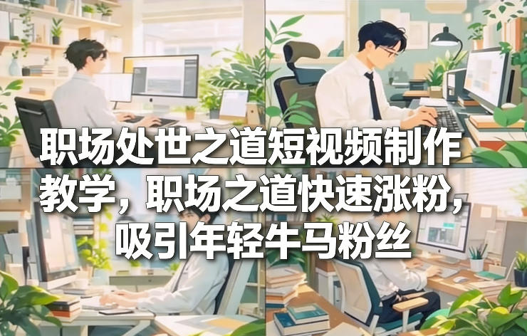 职场处世之道短视频制作教学，职场之道快速涨粉，吸引年轻牛马粉丝-易工具