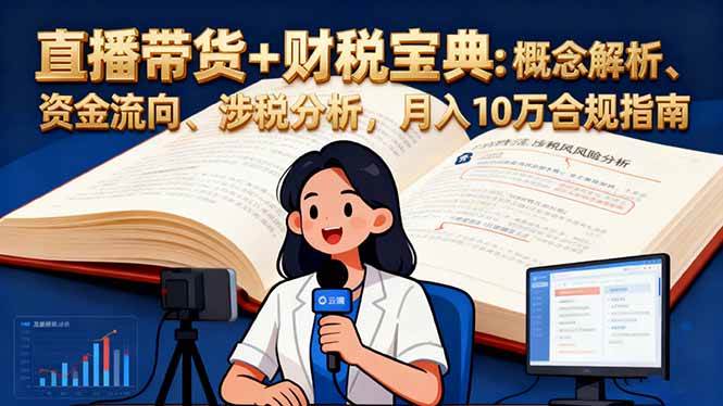 （16444期）直播带货+财税宝典：概念解析、资金流向、涉税分析，月入10万合规指南-易工具