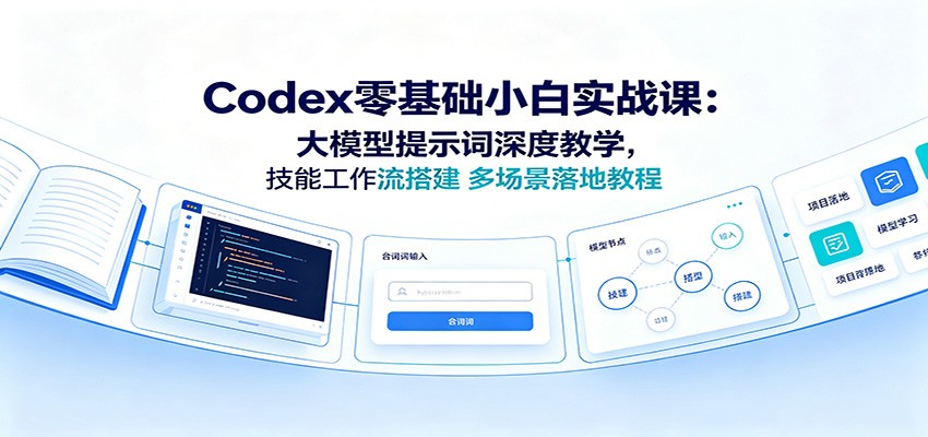 Codex零基础小白实战课:大模型提示词深度教学,技能工作流搭建多场景落地教程-易工具