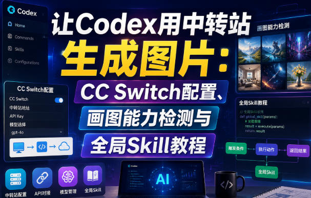 让Codex用中转站生成图片：CC Switch配置、画图能力检测与全局Skill教程-易工具
