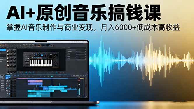 (16324期)AI+原创音乐搞钱课:掌握AI音乐制作与商业变现,月入6000+低成本高收益-易工具