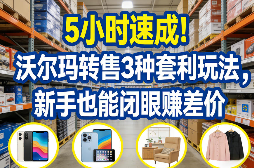 5小时速成!沃尔玛转售3种套利玩法,新手也能闭眼賺差价-易工具