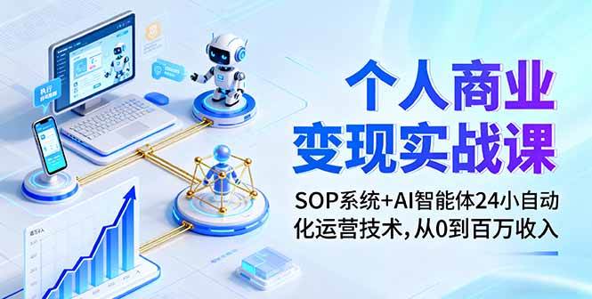 图片[1]-（16111期）个人商业变现实战课：SOP系统+AI智能体24小自动化运营技术，从0到百万收入-易工具