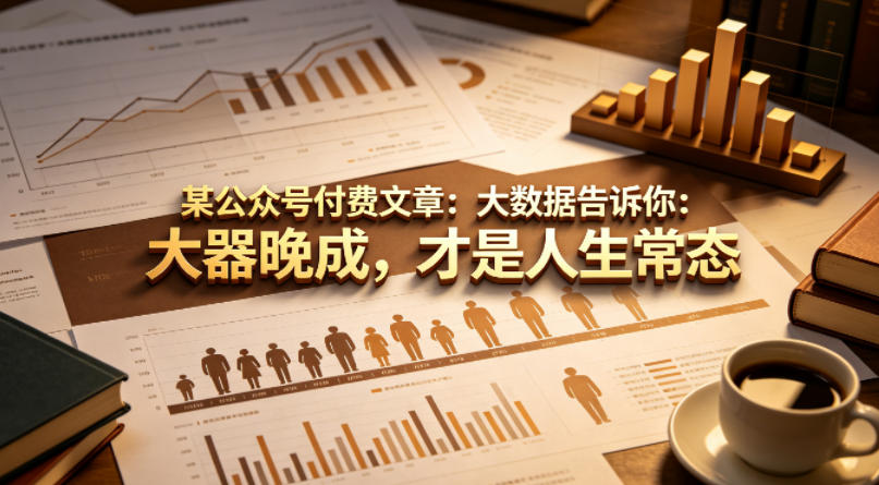 某公众号付费文章：大数据告诉你：大器晚成，才是人生常态-易工具