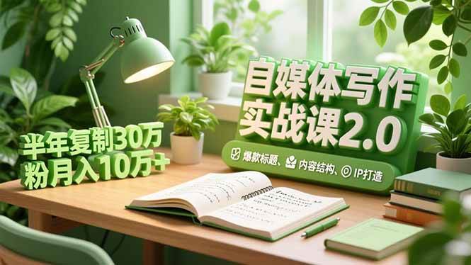 (16734期)自媒体写作实战课2.0,爆款标题、内容结构、IP打造,半年复制30万粉月入10万+-易工具