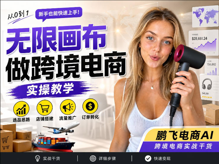 【跨境电商必备】AI无线画布制作商品宣传视频，四步搞定，无线画布工作流，操作简单好上手-易工具