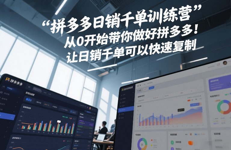 拼多多日销千单训练营,从0开始带你做好拼多多,让日销千单可以快速复制(更新26年2月)-易工具